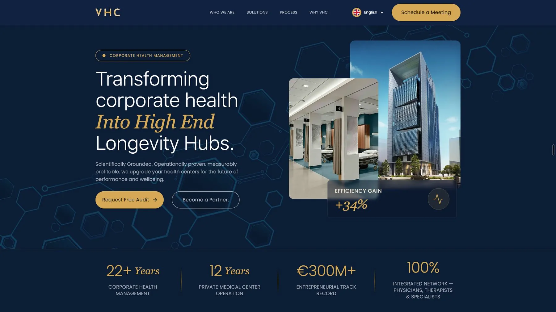 VHC corporate health brand positioning site